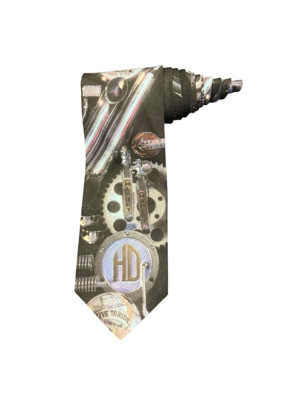 Ralph Marlin Harley Davidson Harley Parts Gears Exhaust Pipe 1994 Necktie